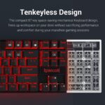کیبورد گیمینگ ردراگون مدل K552 Kumara، سوییچ مکانیکال قرمز، Tenkeyless، نورپردازی RGB، قابلیت Anti-Ghosting - تصویر 5